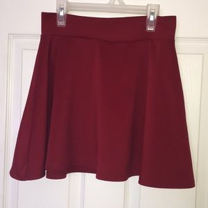 Burgundy skater skirt
